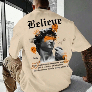 Believe Graphic Oversized T-Shirt