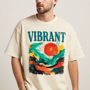 Vibrant Sunset Oversized T-Shirt